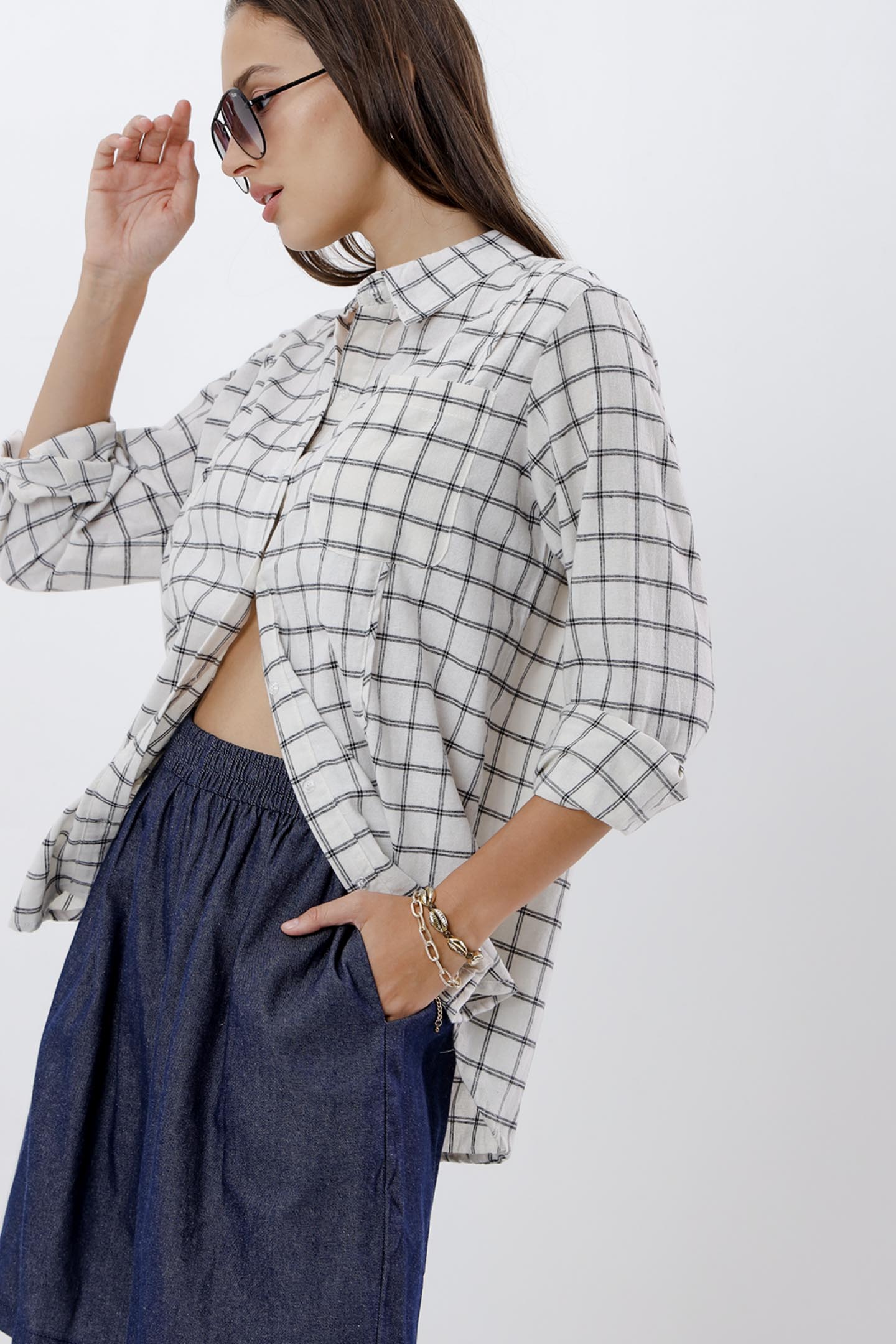 Alvina Pure Tie Shirt - White main image 1
